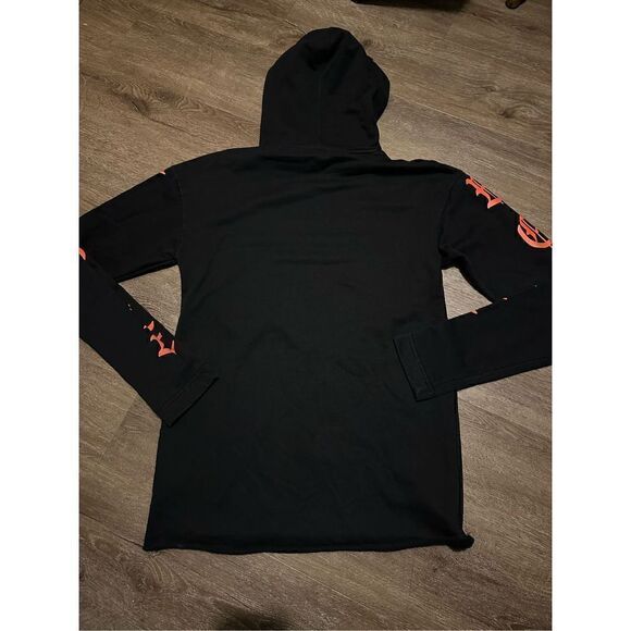 Eggie Brand Women’s Graphic Long Sleeve Hoodie Lightweight Black Size Small - Picture 5 of 9